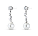 Zirconia and Chaton with Pearls and Pearls Earrings 31.610€ #5006299114380